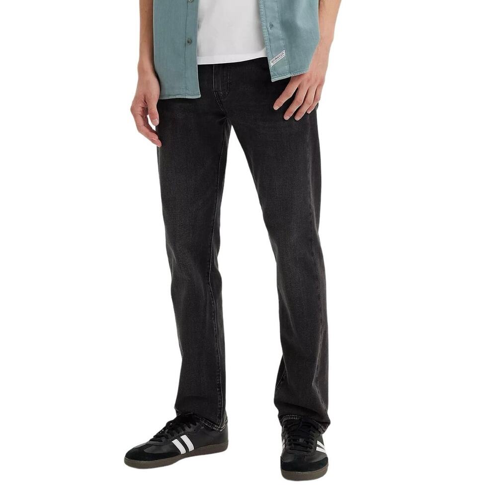 Levi’s Mens 505 Black Regular Fit Straight Leg Performance Cool Jeans Size 38x34